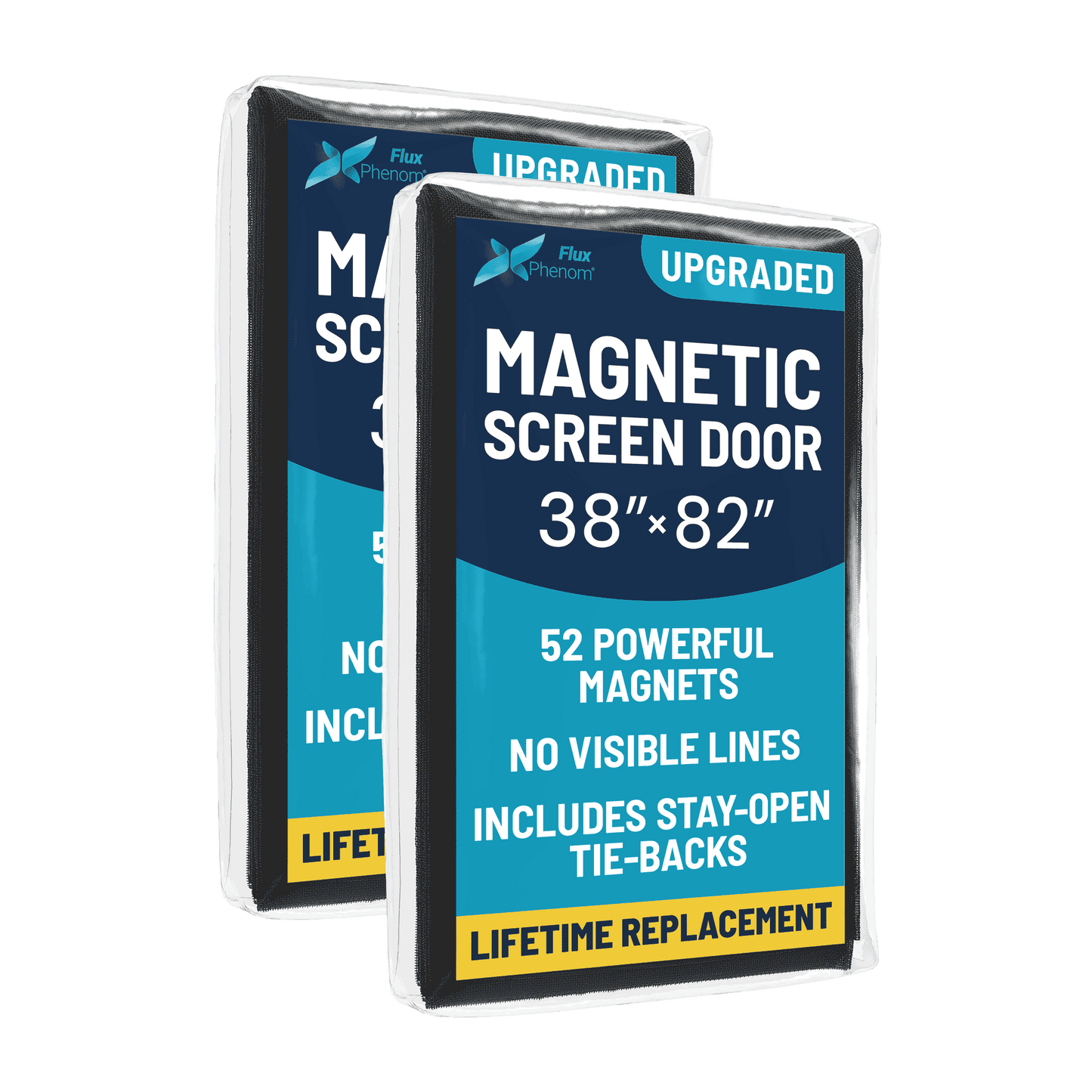 Flux Phenom | Keep bugs out without blocking airflow – Reinforced magnetic screen door | Hands-free auto close, micro-mesh protection