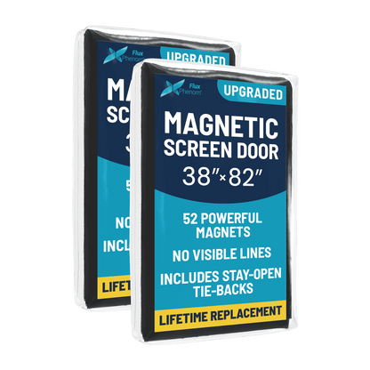 Flux Phenom | Keep bugs out without blocking airflow – Reinforced magnetic screen door | Hands-free auto close, micro-mesh protection