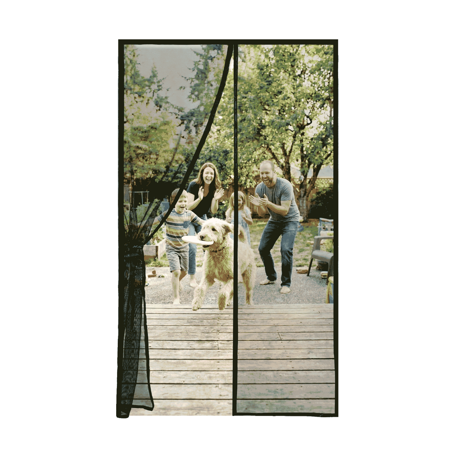 Flux Phenom | Keep bugs out without blocking airflow – Reinforced magnetic screen door | Hands-free auto close, micro-mesh protection