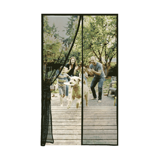 Keep bugs out without blocking airflow – Reinforced magnetic screen door | Hands-free auto close, micro-mesh protection | Flux Phenom