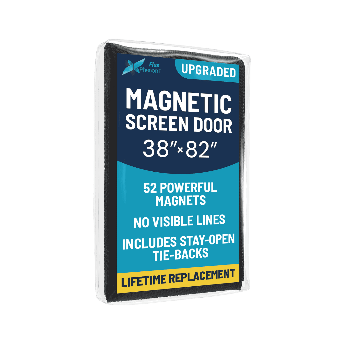 Flux Phenom | Keep bugs out without blocking airflow – Reinforced magnetic screen door | Hands-free auto close, micro-mesh protection