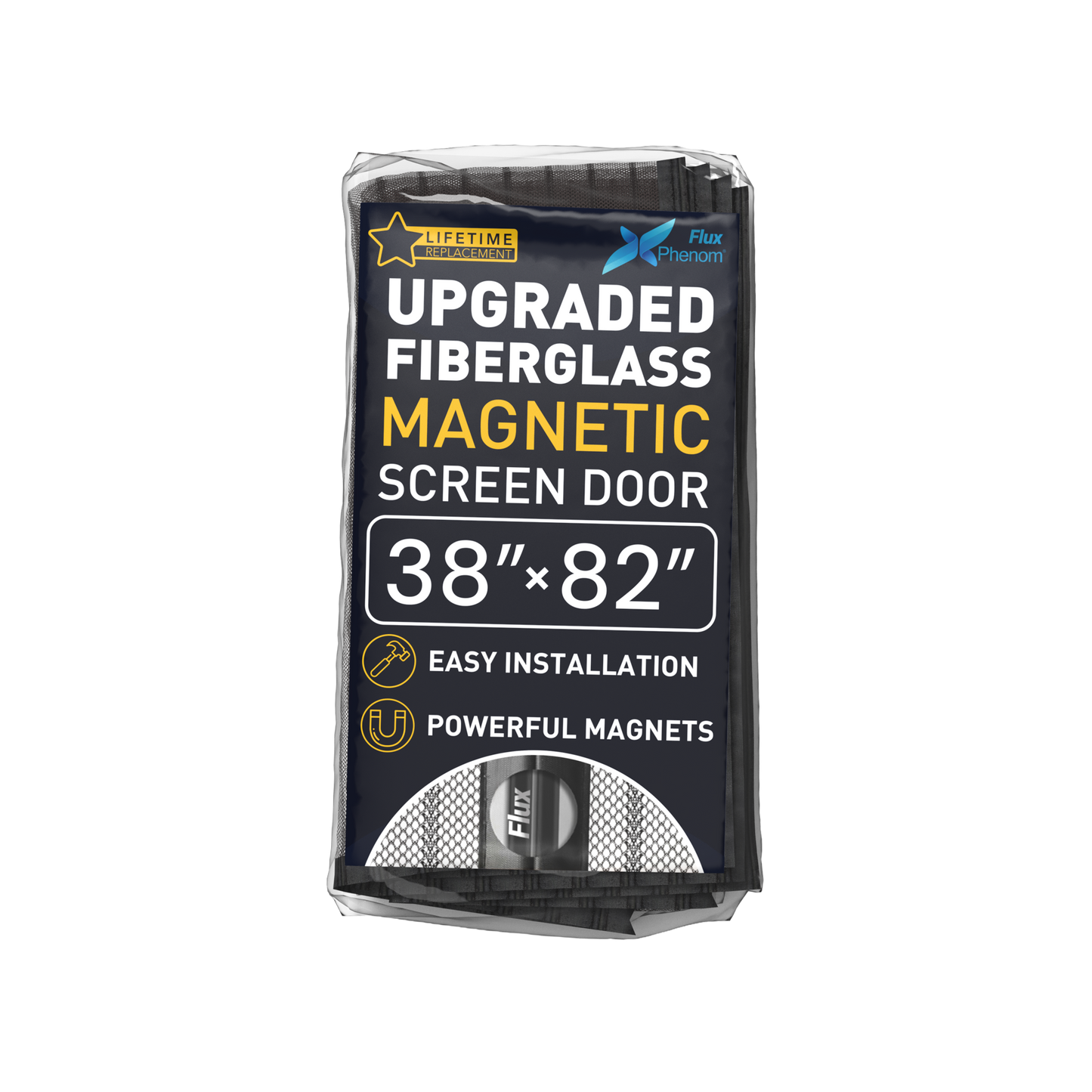 Flux Phenom | Stronger screen protection for everyday use – Fiberglass reinforced magnetic screen door | Durable, tear-resistant mesh