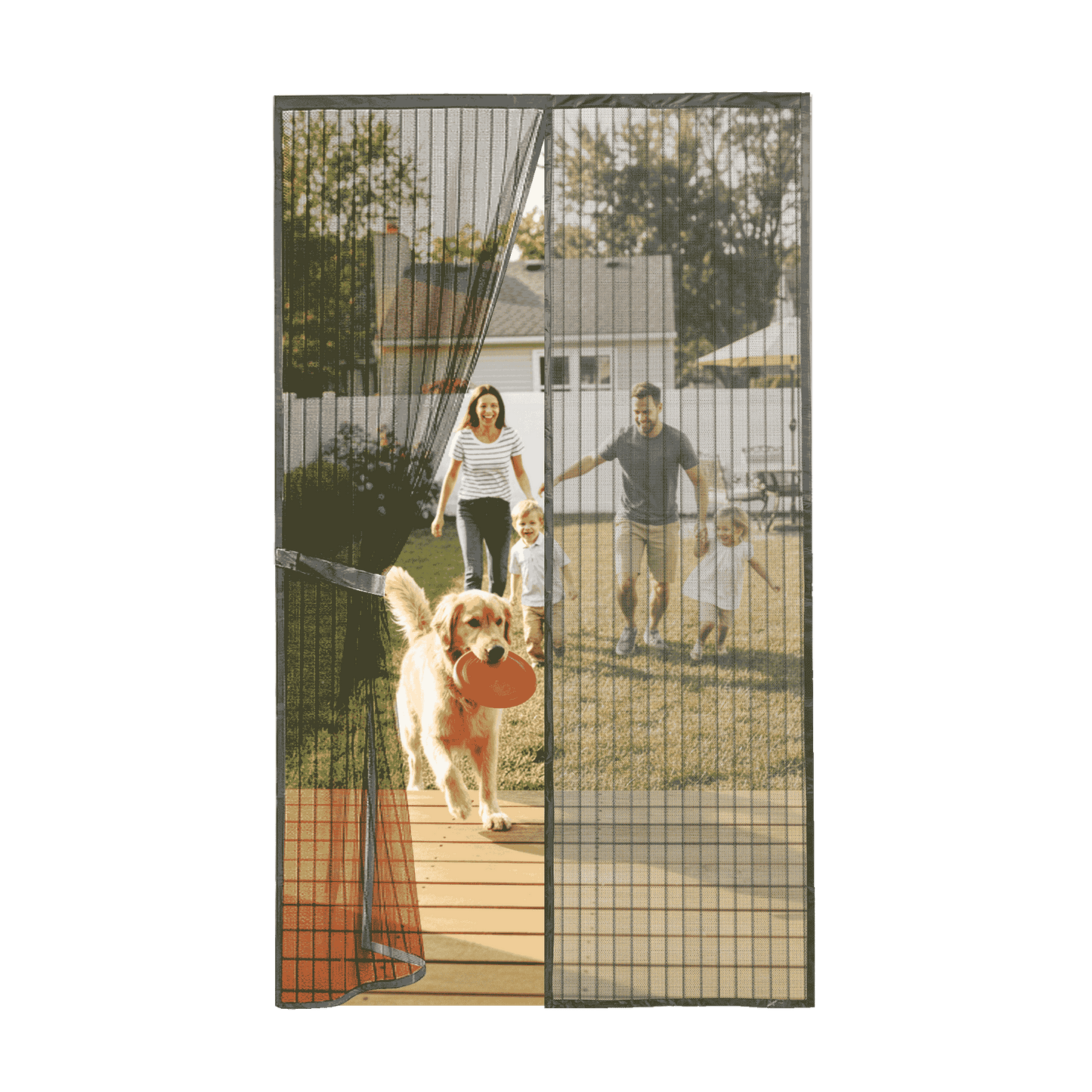 Flux Phenom | Keep bugs out without blocking airflow – Reinforced magnetic screen door | Hands-free auto close, micro-mesh protection