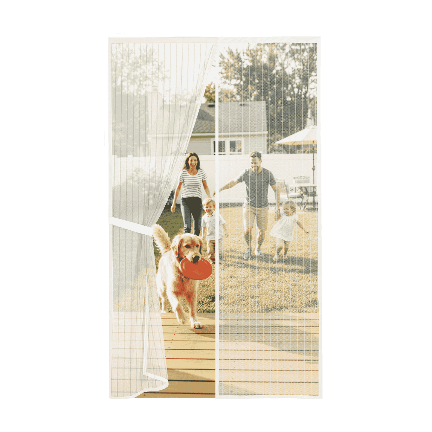 Flux Phenom | Keep bugs out without blocking airflow – Reinforced magnetic screen door | Hands-free auto close, micro-mesh protection