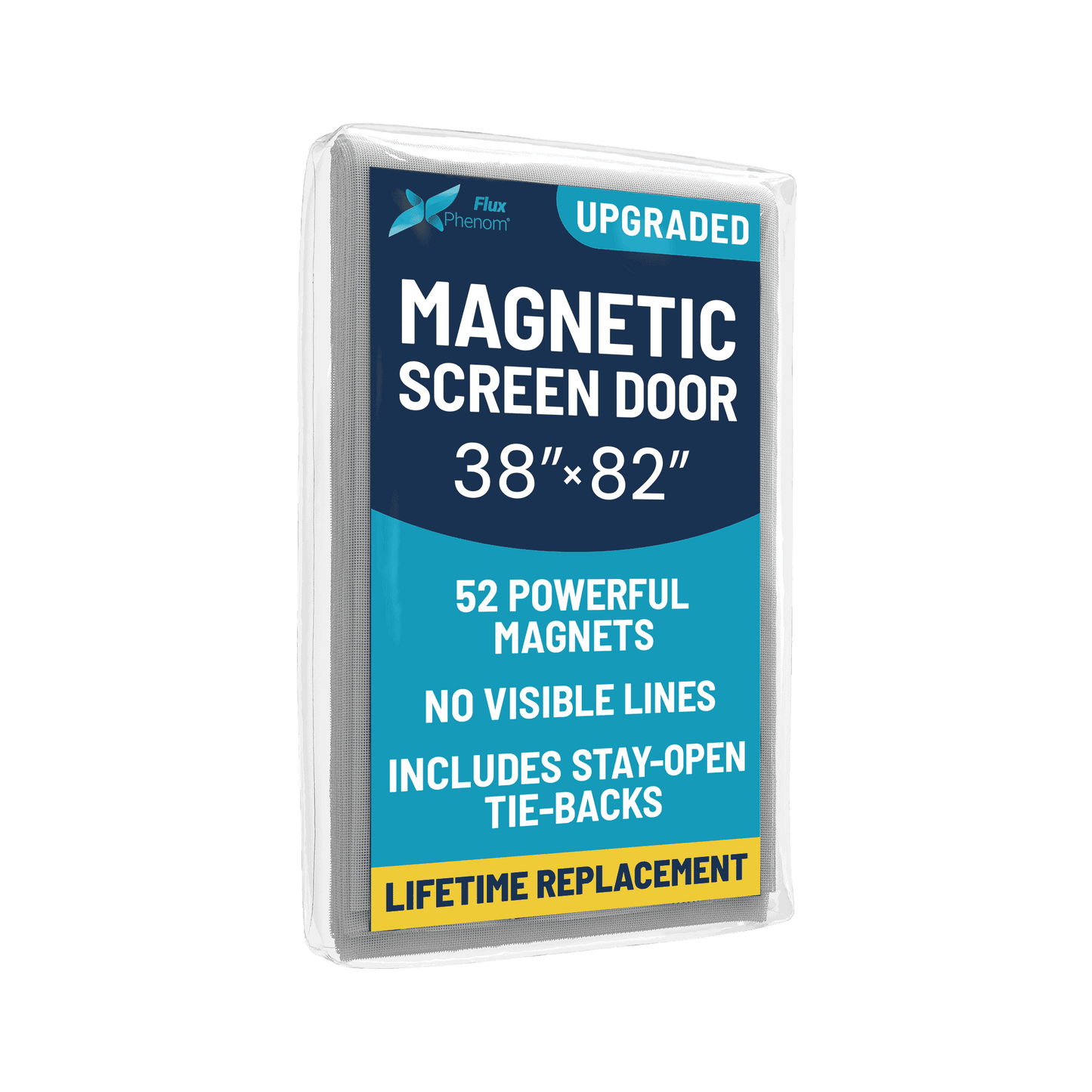 Flux Phenom | Keep bugs out without blocking airflow – Reinforced magnetic screen door | Hands-free auto close, micro-mesh protection