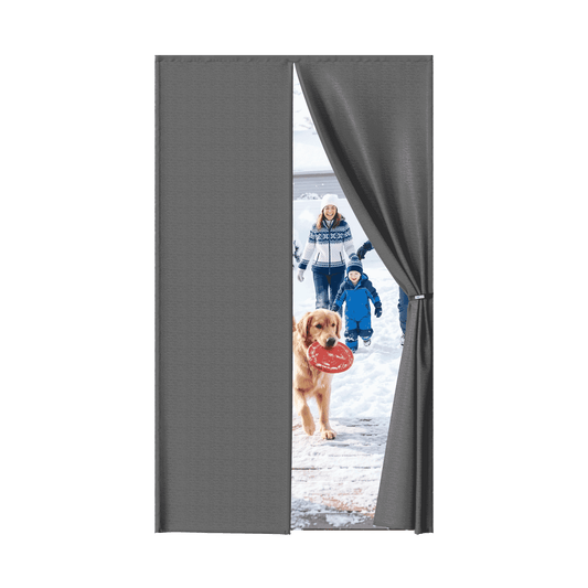 Keep cold air out this winter – Insulated magnetic door cover | Heavy-duty thermal barrier | Flux Phenom